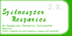 szilveszter meszarics business card